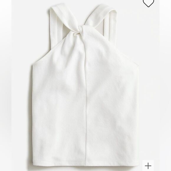 J. Crew Twist-front tank top in cotton-blend bouclé - Picture 1 of 4